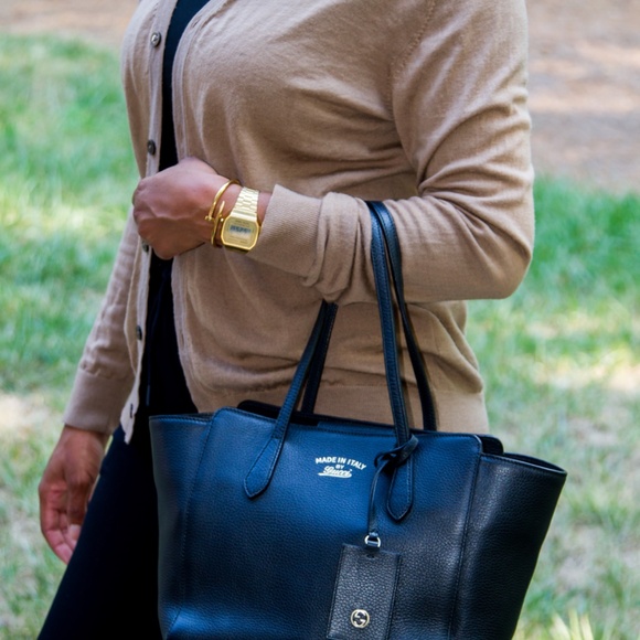 GUCCI SWING LEATHER MEDIUM TOP HANDLE BAG - Picture 9 of 10